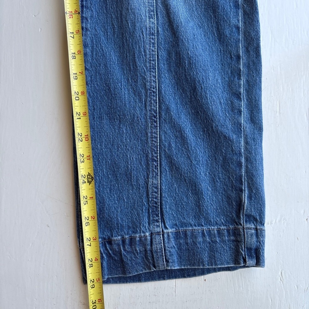 Talbots Women 6 Classic Jean Trouser Blue Wash High Rise Wide Leg Cotton - Picture 9 of 9